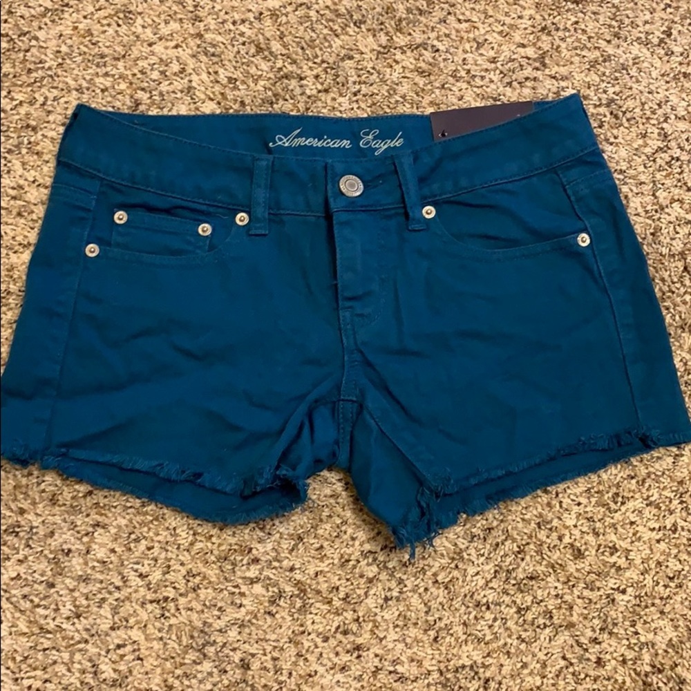 American Eagle Midi Stretch Denim Jean Shorts